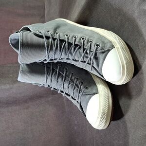 Converse Chuck Taylor Nubuck Leather Waterproof Grey Gum Hightop Boots VG US 11